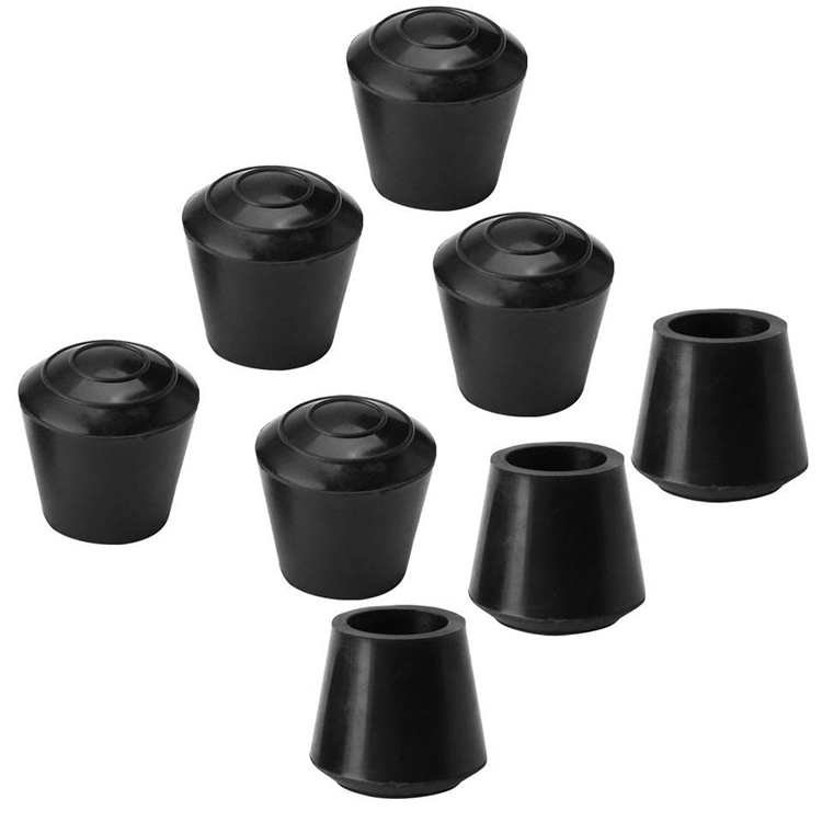 Custom Furniture 25mm Door Bumpers Rubber Chair End Tips Pipe Tube Plug Caps Round Square Rubber Tube Cap Rubber Feet