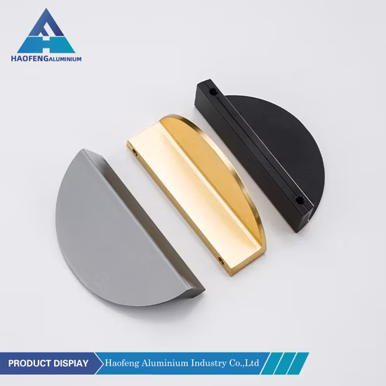 Tiradores de cajón de aluminio redondos de media luna de estilo nórdico, tiradores de gabinete Curcle, dorado, otros muebles, herrajes para baño
