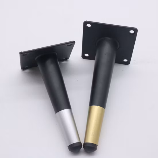 Fortress Furniture Leg Metal Pies de hierro para sofá Mesa Muebles Hardware Pata negra